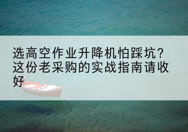 平城高空作业升降机厂家推荐-选高空作业升降机怕踩坑？这份老采购的实战指南请收好